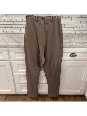 Rundholz Womens Drop Crotch Trousers Size Small Taupe Avant Garde Balloon Pants